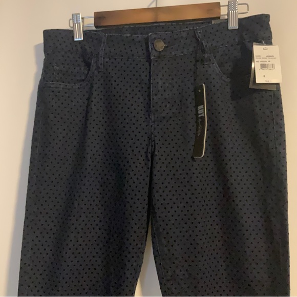 Kut from the Kloth Dianna Skinny Indigo Velvet Polka Dot Jeans Size 8; NWT’s. - Picture 9 of 16